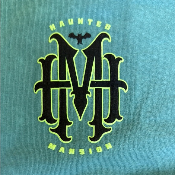 Disney Haunted Mansion Spooky Glow in the Dark Blue Graphic Tee - Picture 4 of 6